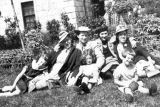 113: l-r adults, Nell Rose, Liz Ryan, Mary (Ryan) Carroll, Betty Carroll; children Mary  Carroll, Noreen and Margy Doyle. (circa 1940) [courtesy of Della (Norman) O'Leary]  - Mary and Liz daughters of David Ryan &amp;amp; Bella Webber; Mary daughter of John Carroll &amp;amp;  Agnes Rose; Nell daughter of William Rose &amp;amp; Emma Withers; Betty daughter of William  Carroll &amp;amp; Ellen Norman; Noreen and Margy daughters of William Doyle and Mary Norman